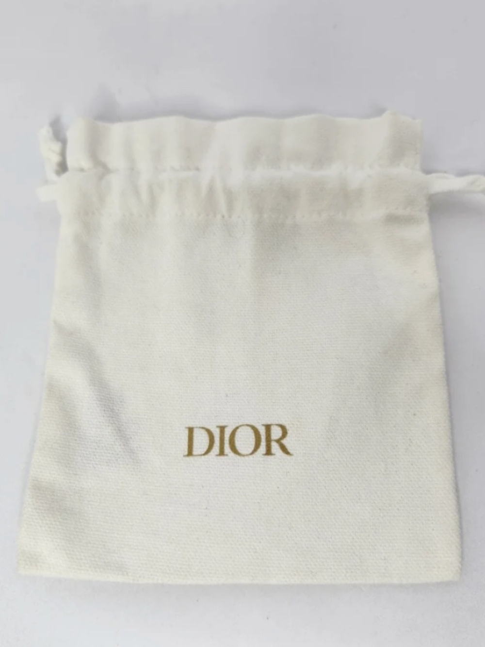 Dior White Drawstring Pouch Small Dust Cover Bag